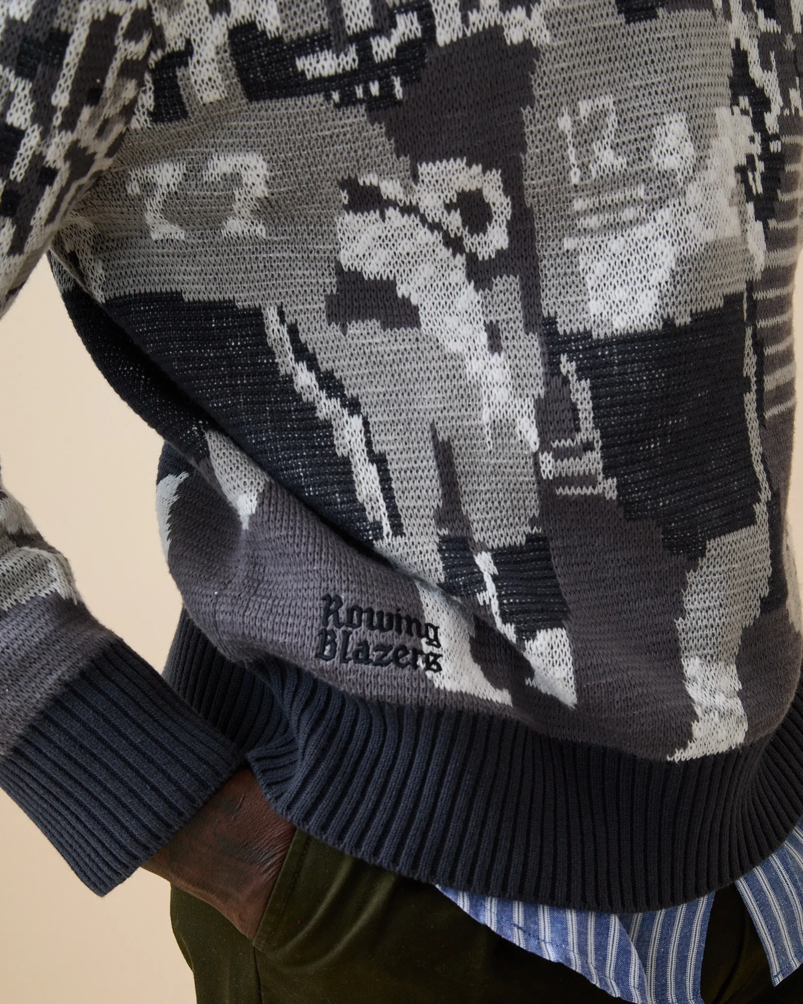 Men's Cotton Football Sweater Black sold by Rowing Blazers product image thumbnail 5