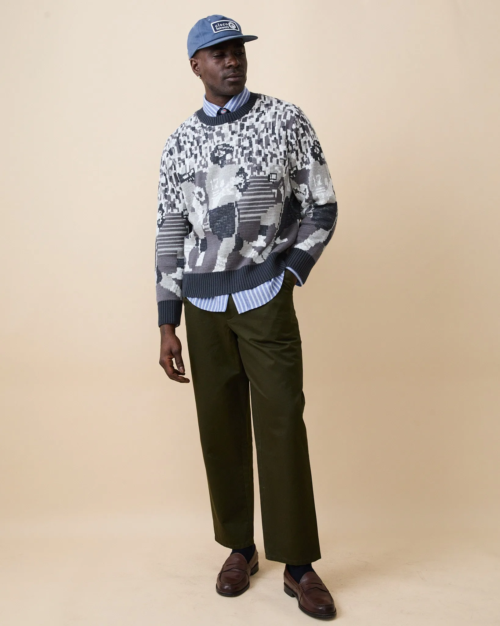 Men's Cotton Football Sweater Black sold by Rowing Blazers product image thumbnail 4