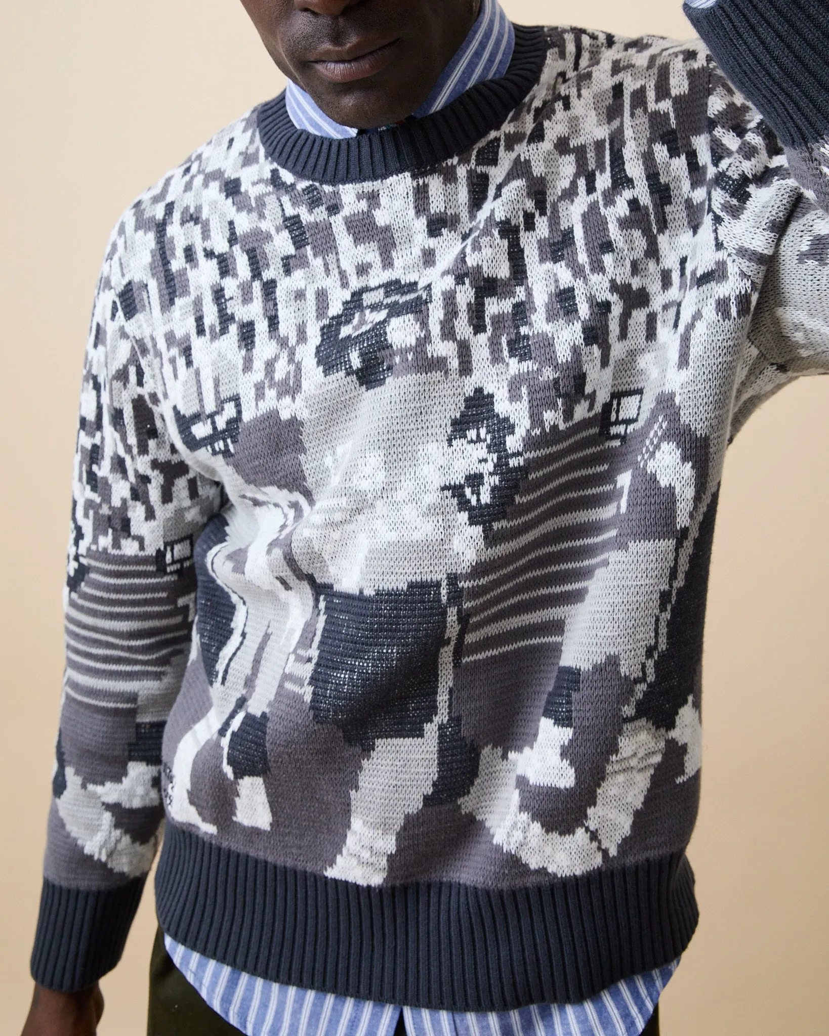 Men's Cotton Football Sweater Black sold by Rowing Blazers product image thumbnail 3