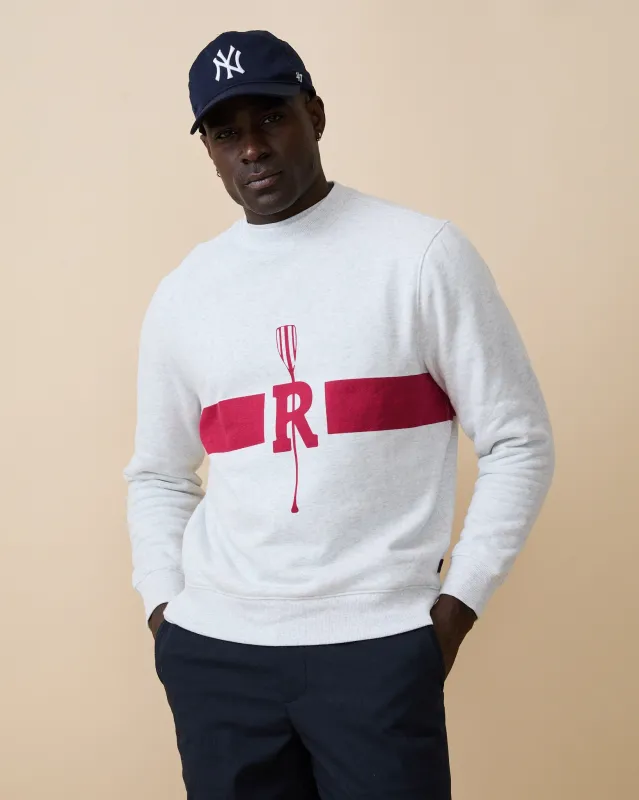 Men's Cotton Crew Club Crewneck Light Heather Grey made by Rowing Blazers