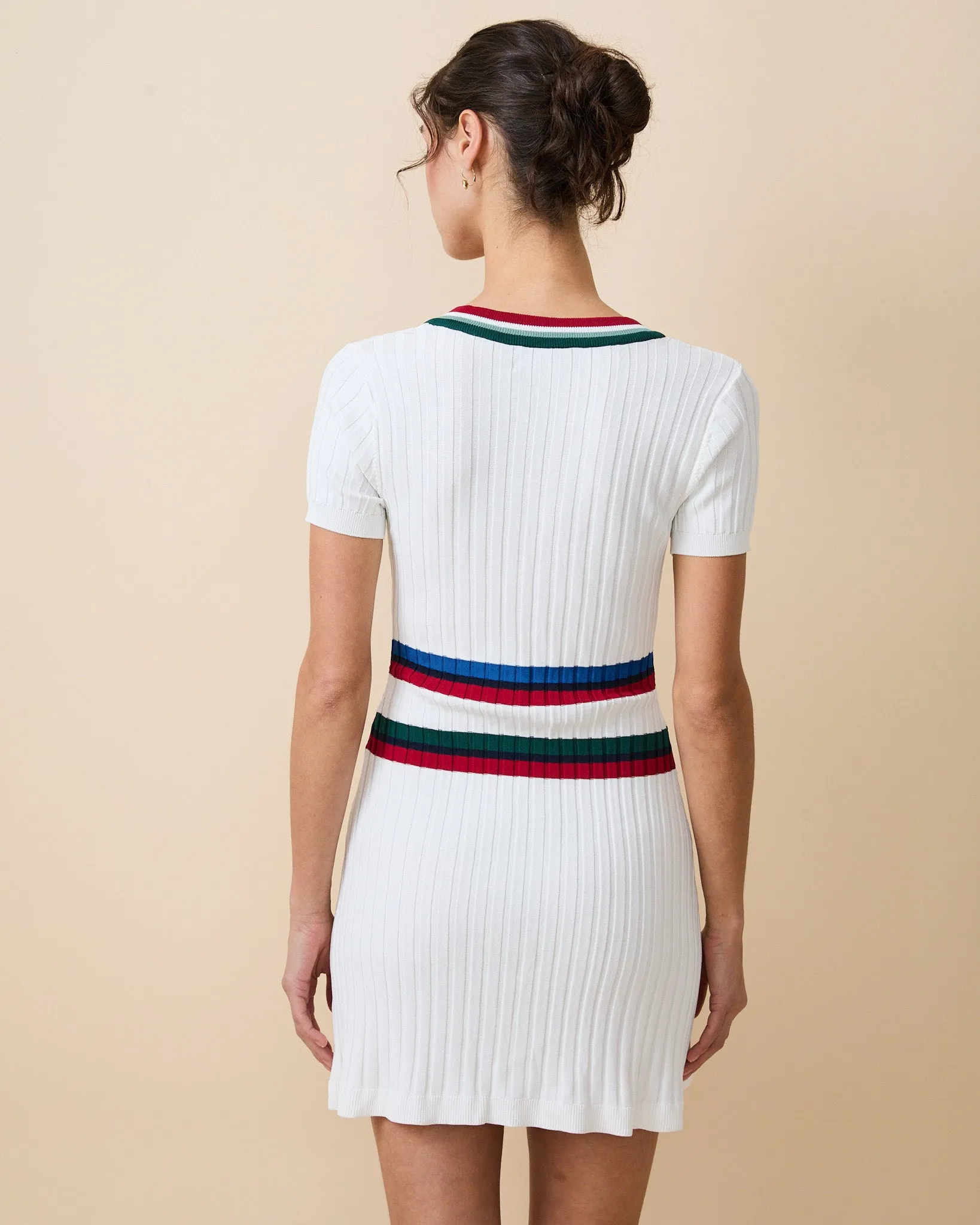 Women's Knit Pleated Dress White sold by Rowing Blazers product image thumbnail 4