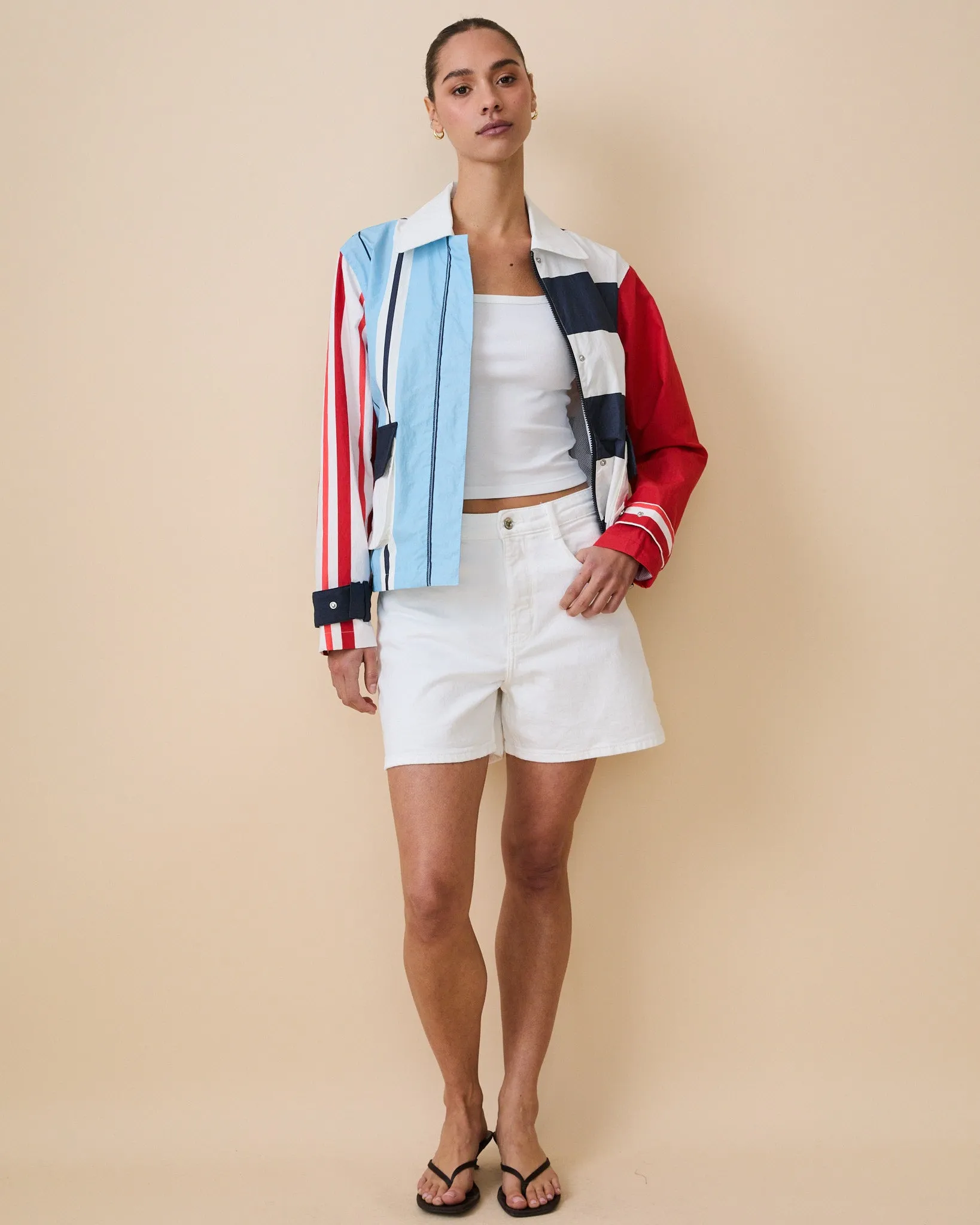 Women's Blocked Nylon Utility Jacket Blue Multi sold by Rowing Blazers product image thumbnail 3