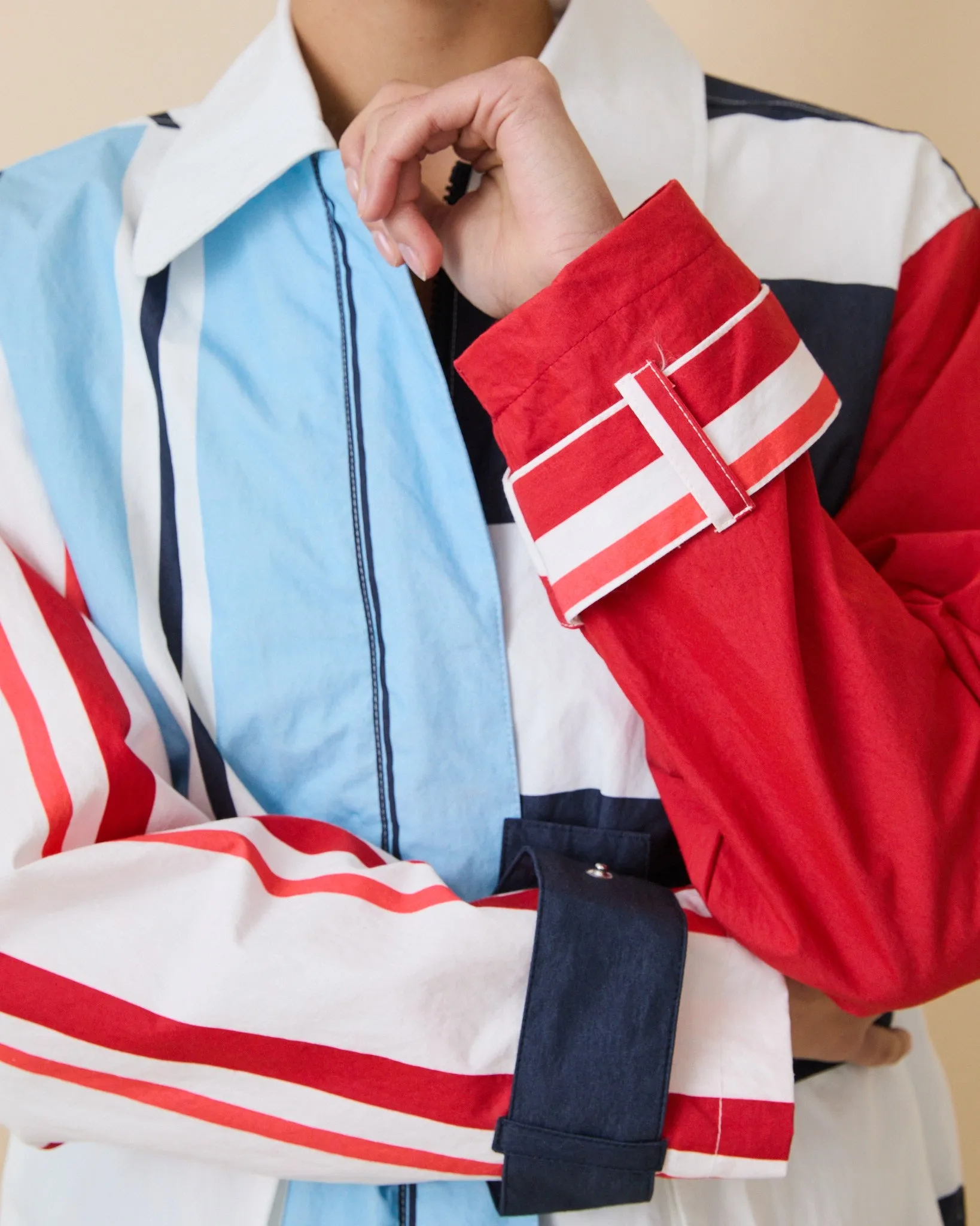 Women's Blocked Nylon Utility Jacket Blue Multi sold by Rowing Blazers product image thumbnail 4