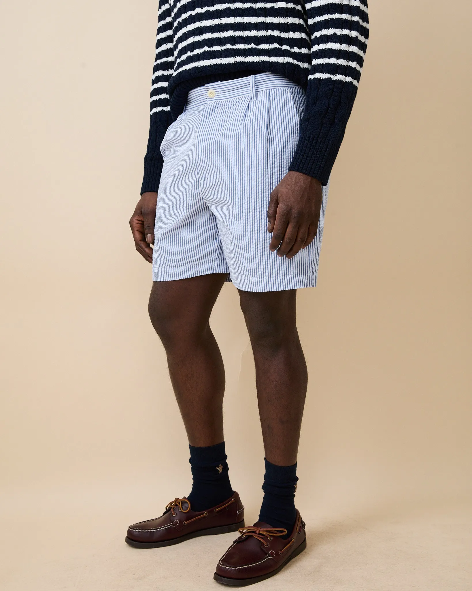 Men's Seersucker Stripe Short Blue sold by Rowing Blazers product image thumbnail 5