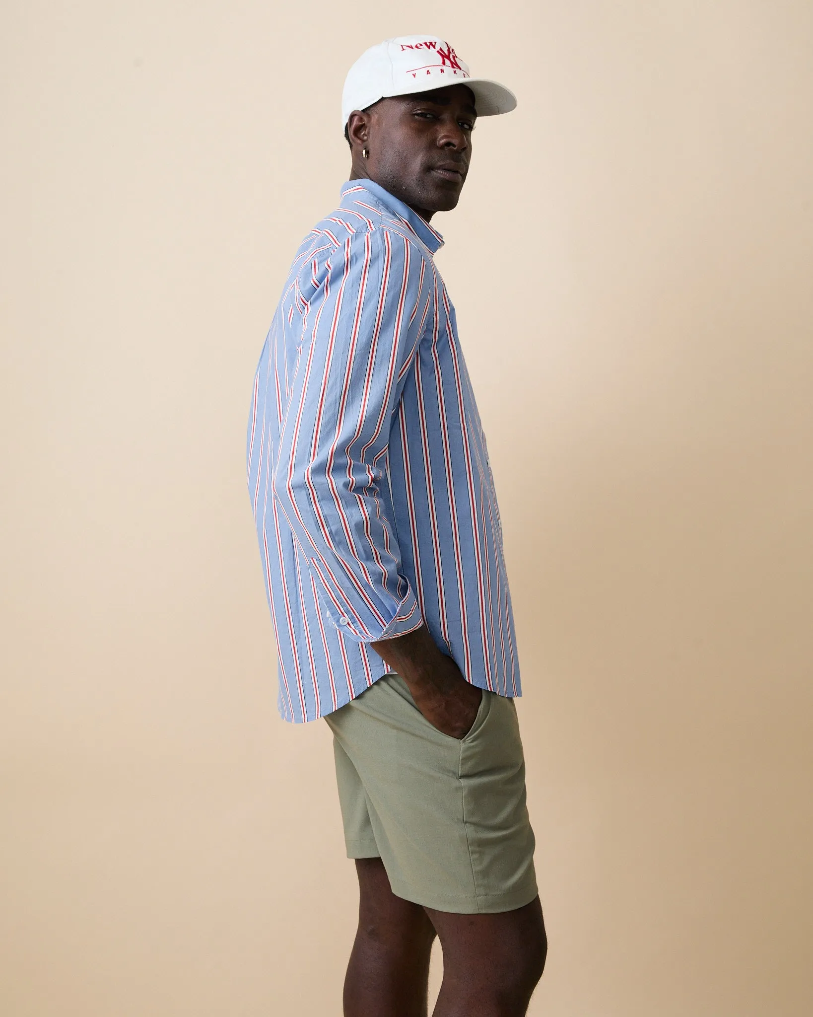 Men's Cotton Running Stripe Shirt Blue sold by Rowing Blazers product image thumbnail 5