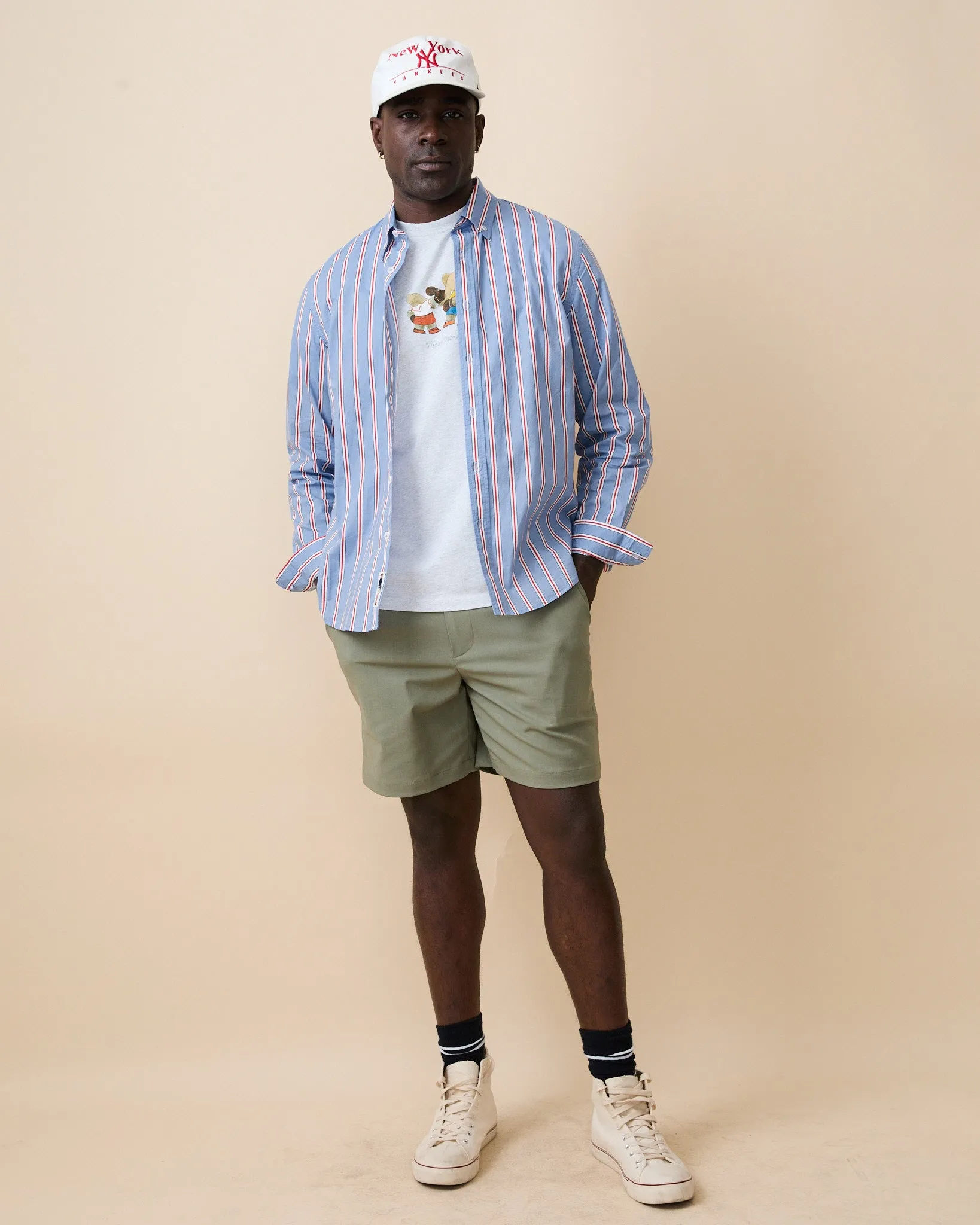 Men's Cotton Running Stripe Shirt Blue sold by Rowing Blazers