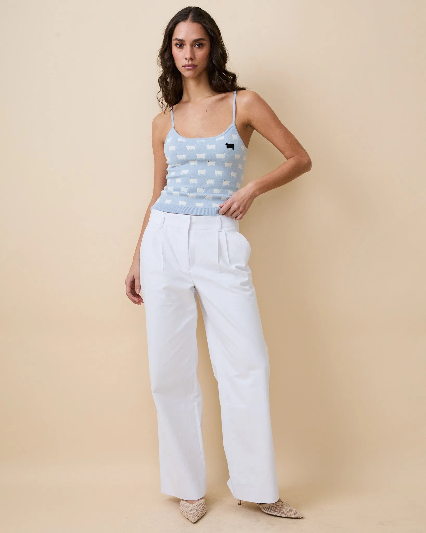 Women's Denim Trouser White sold by Rowing Blazers