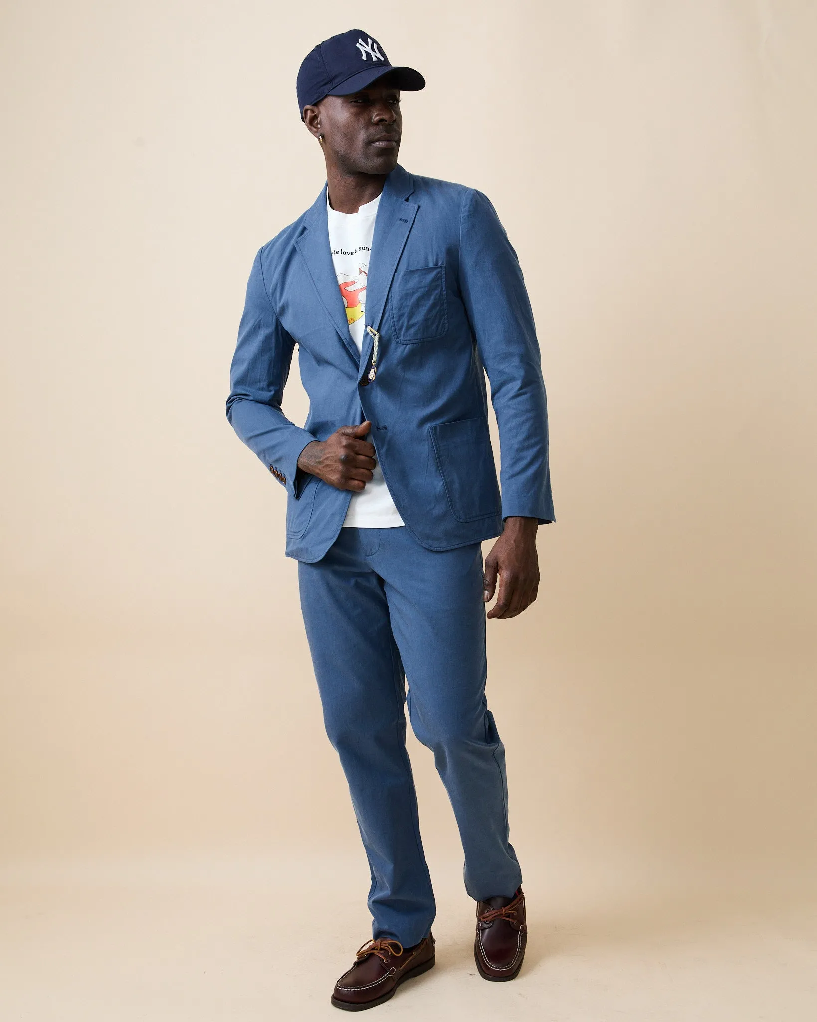 Men's Lightweight Twill Suit Pant Light Blue sold by Rowing Blazers