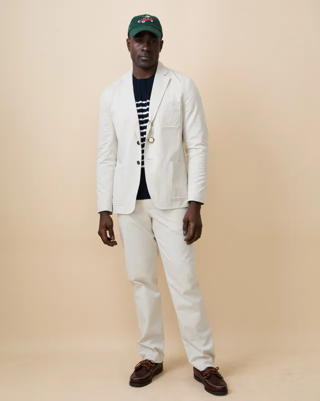 Men's Lightweight Twill Patch Pocket Blazer Natural made by Rowing Blazers