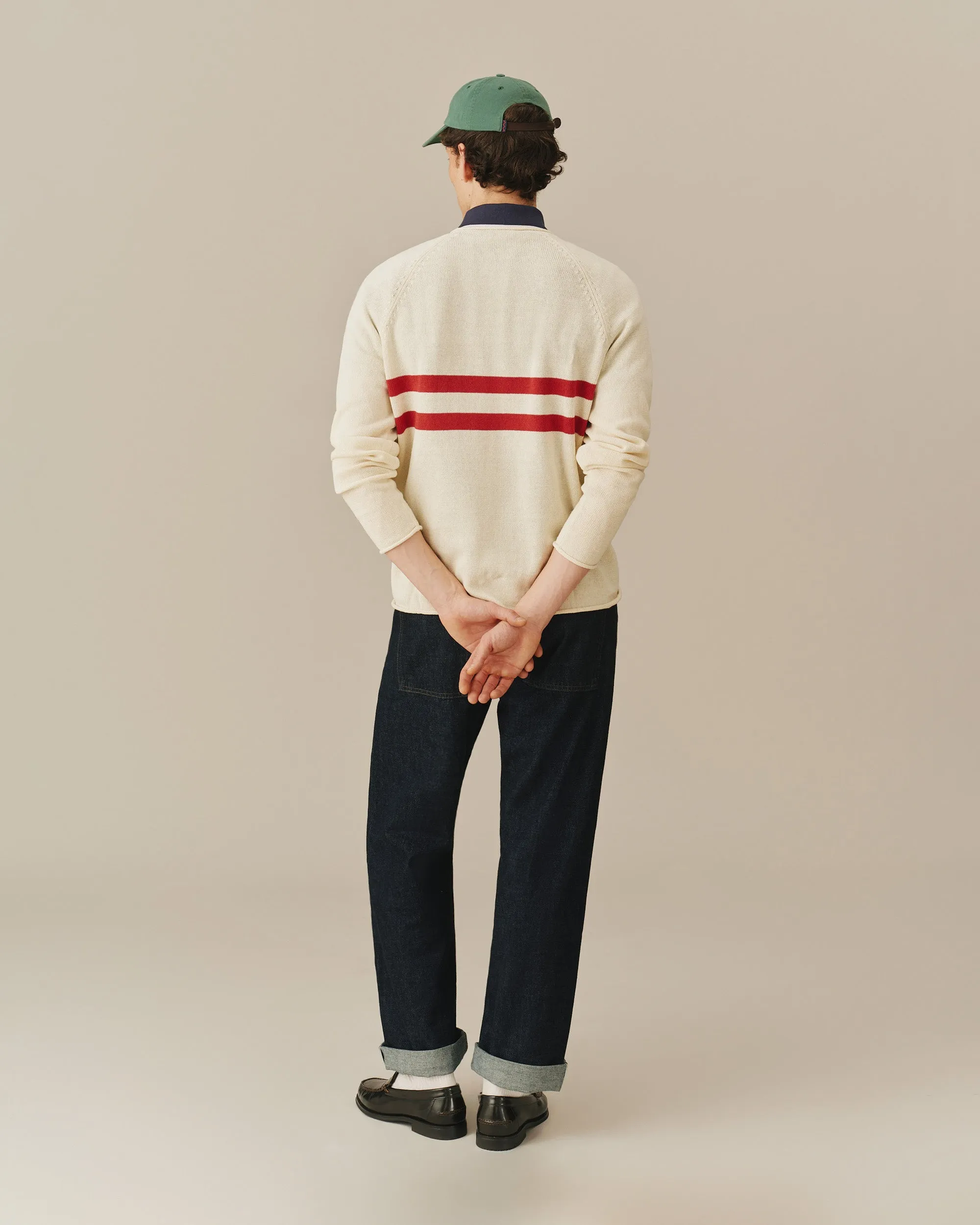 Roll Edge Oar Sweater Cream sold by Rowing Blazers product image thumbnail 4