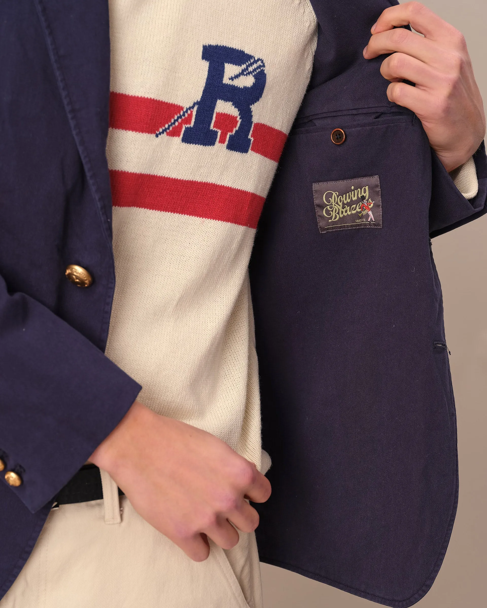 Men's Core Chino Patch Pocket Blazer Navy sold by Rowing Blazers product image thumbnail 4