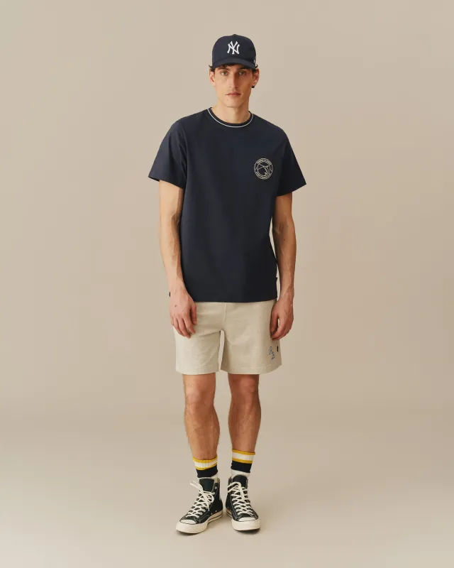 Men's Cotton Fishing Club Tee Navy made by Rowing Blazers