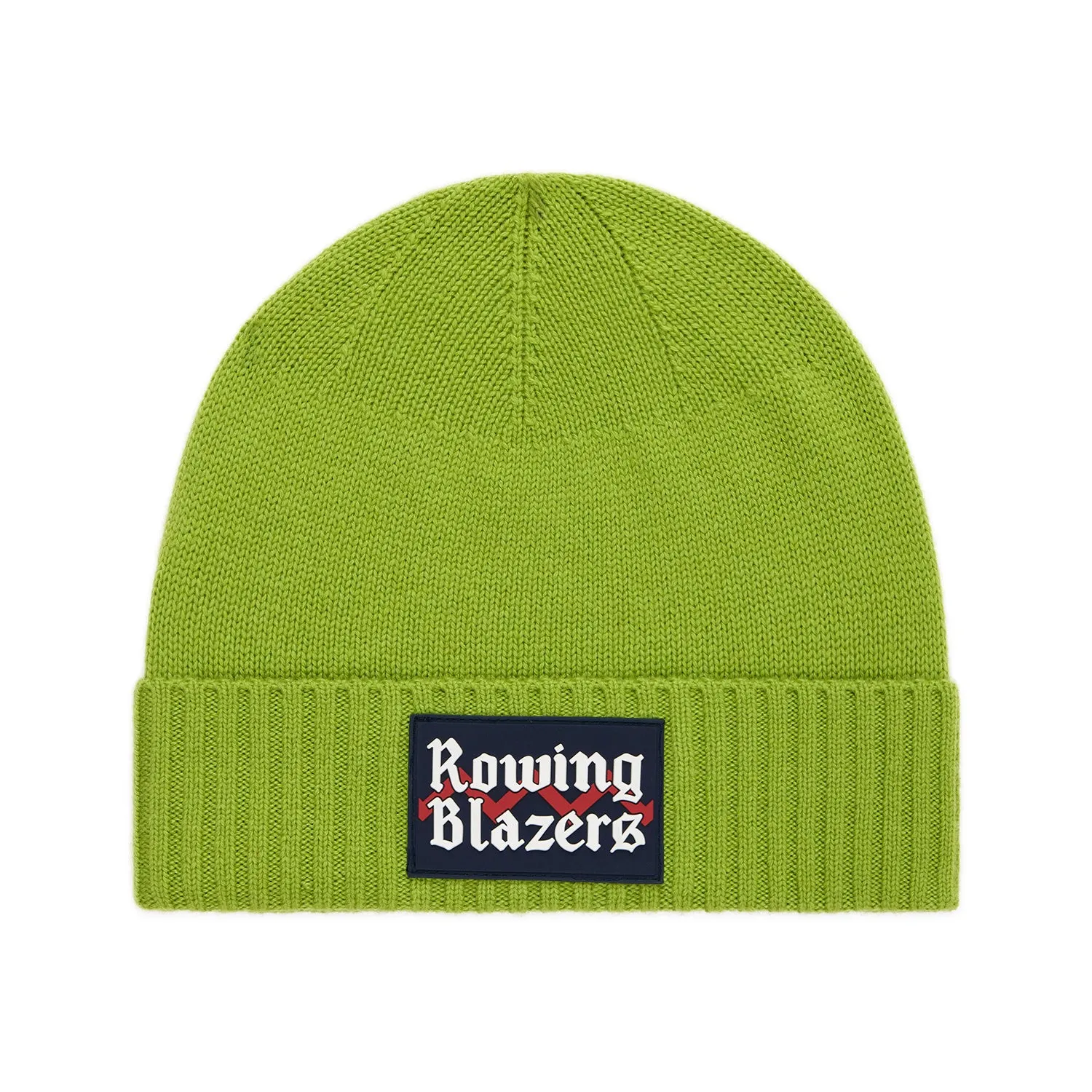 Cashmere Ski Beanie Lime sold by Rowing Blazers