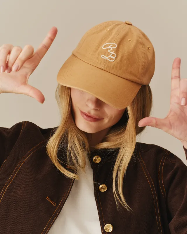 Men's Logo Chainstitch Embroidery Baseball Cap Camel made by Rowing Blazers
