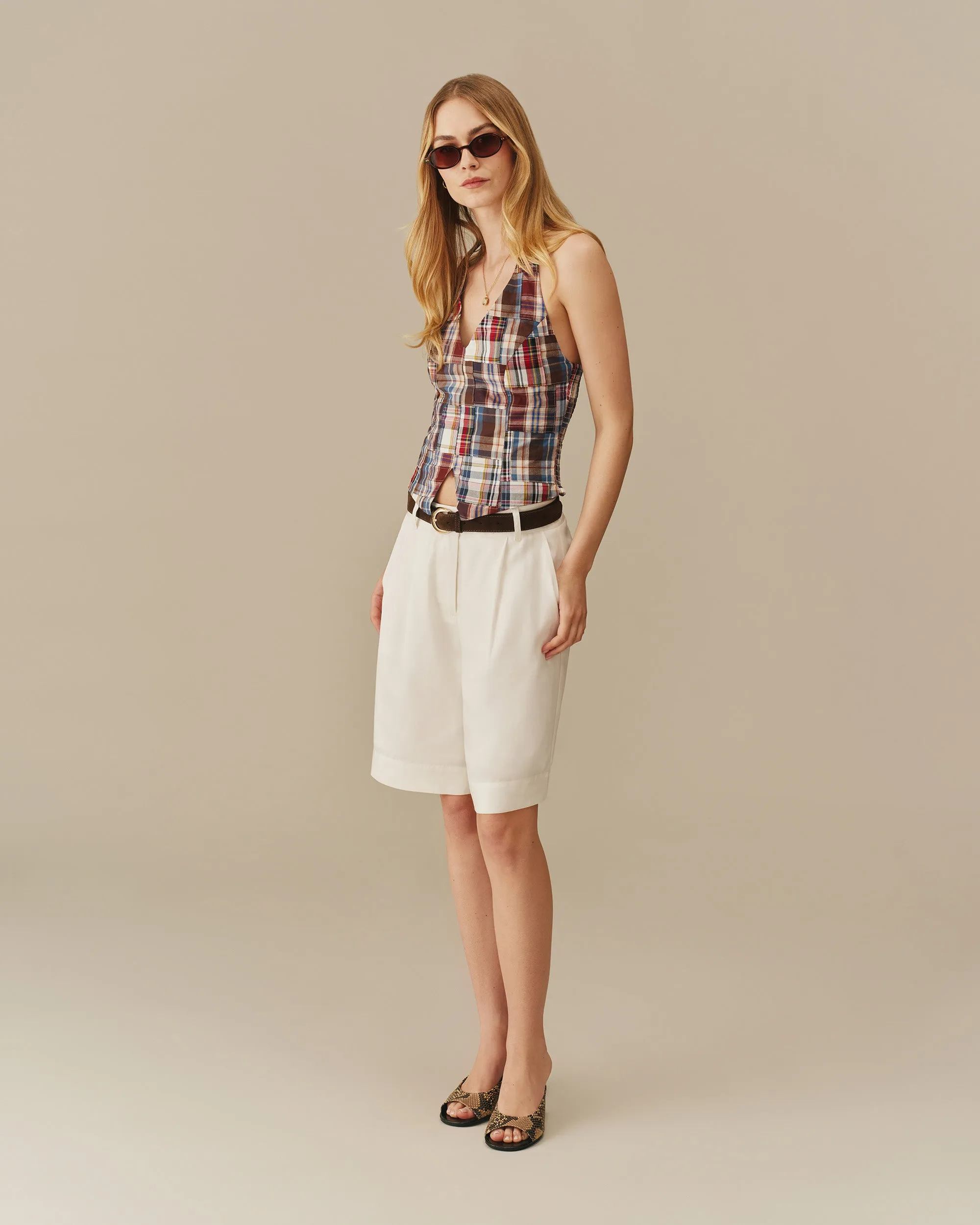 Women's Linen Tencel Bermuda Trouser Short White sold by Rowing Blazers product image thumbnail 3