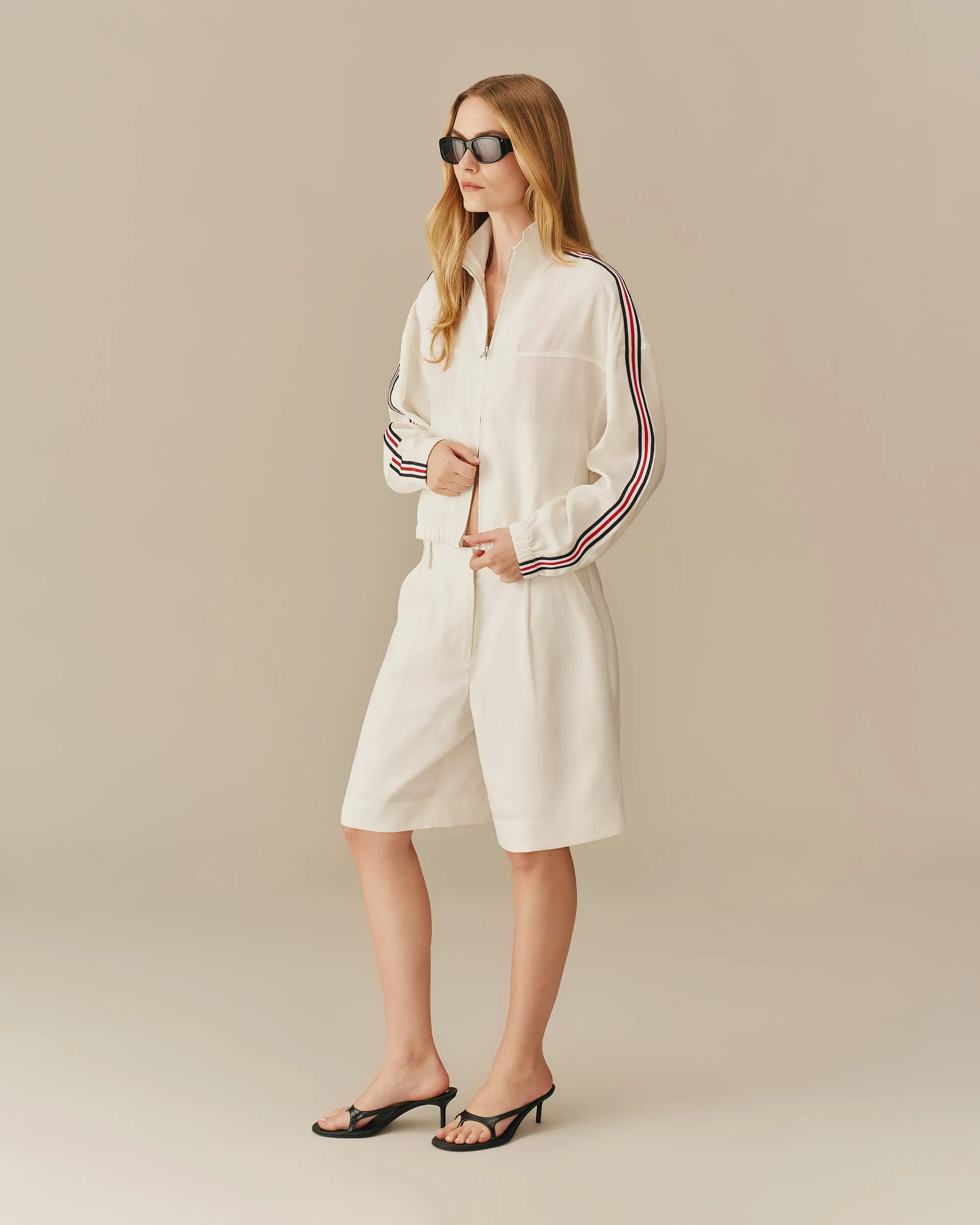 Women's Linen Tencel Bermuda Trouser Short White sold by Rowing Blazers product image thumbnail 4
