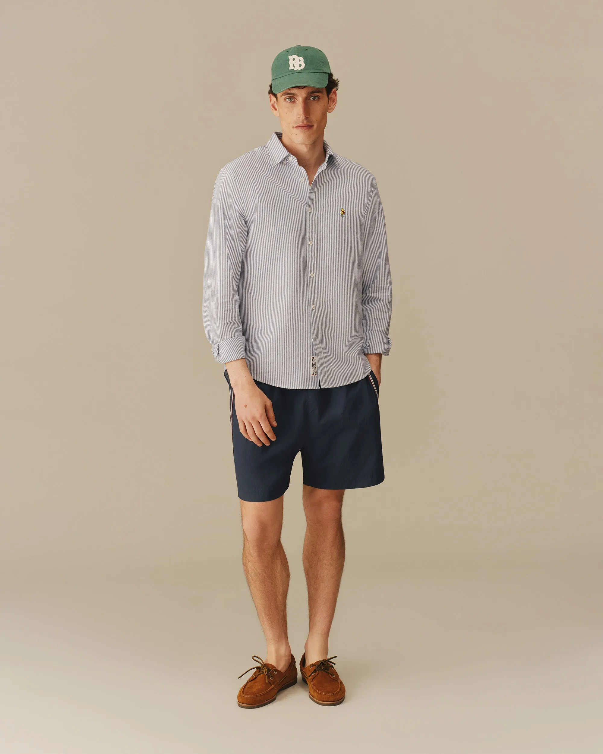 Men’s New Yorker Winnie-the-Pooh Oxford Shirt Navy& White sold by Rowing Blazers product image thumbnail 2