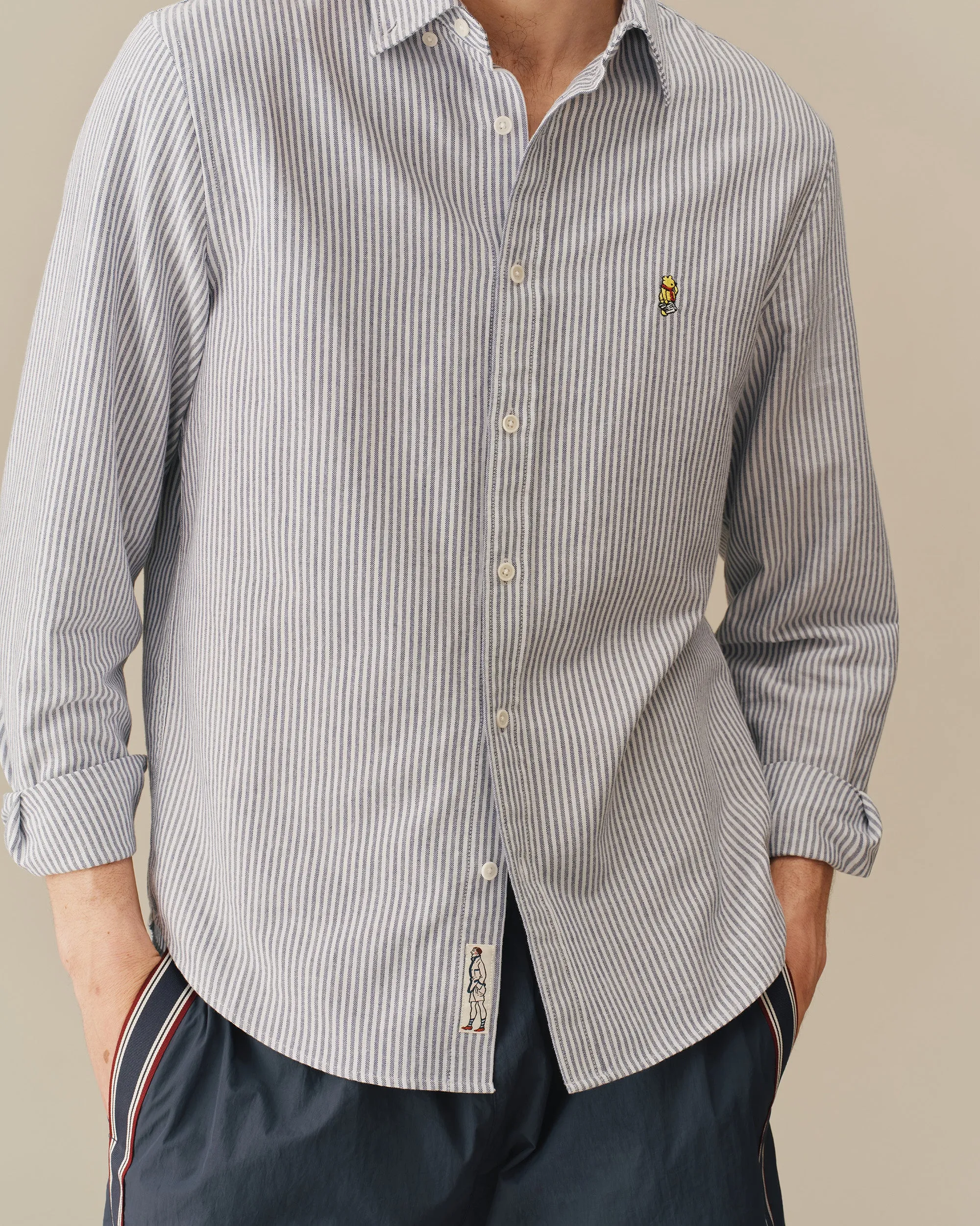 Men’s New Yorker Winnie-the-Pooh Oxford Shirt Navy& White sold by Rowing Blazers product image thumbnail 4