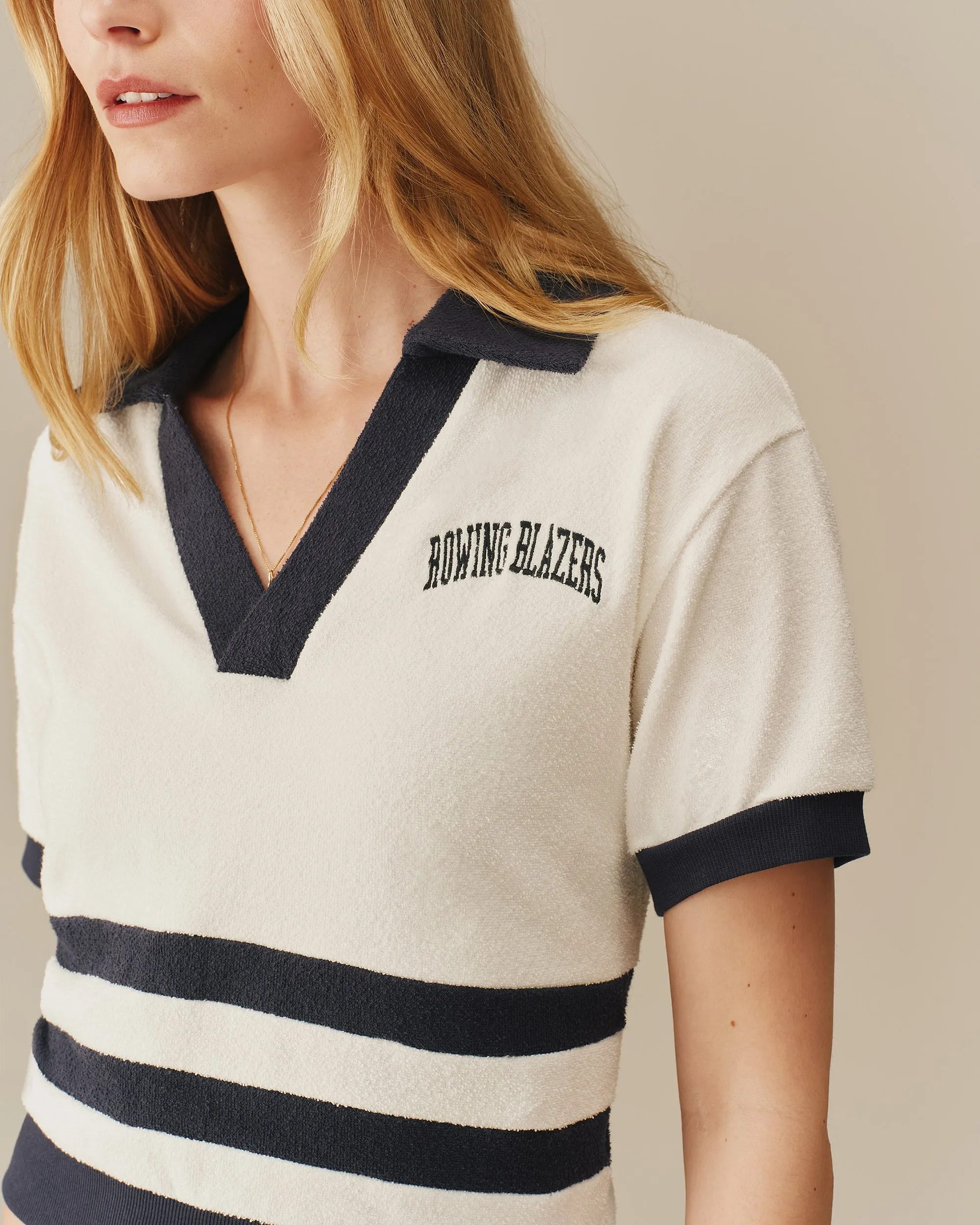 Women's Collegiate Arch Terry Polo White sold by Rowing Blazers product image thumbnail 2