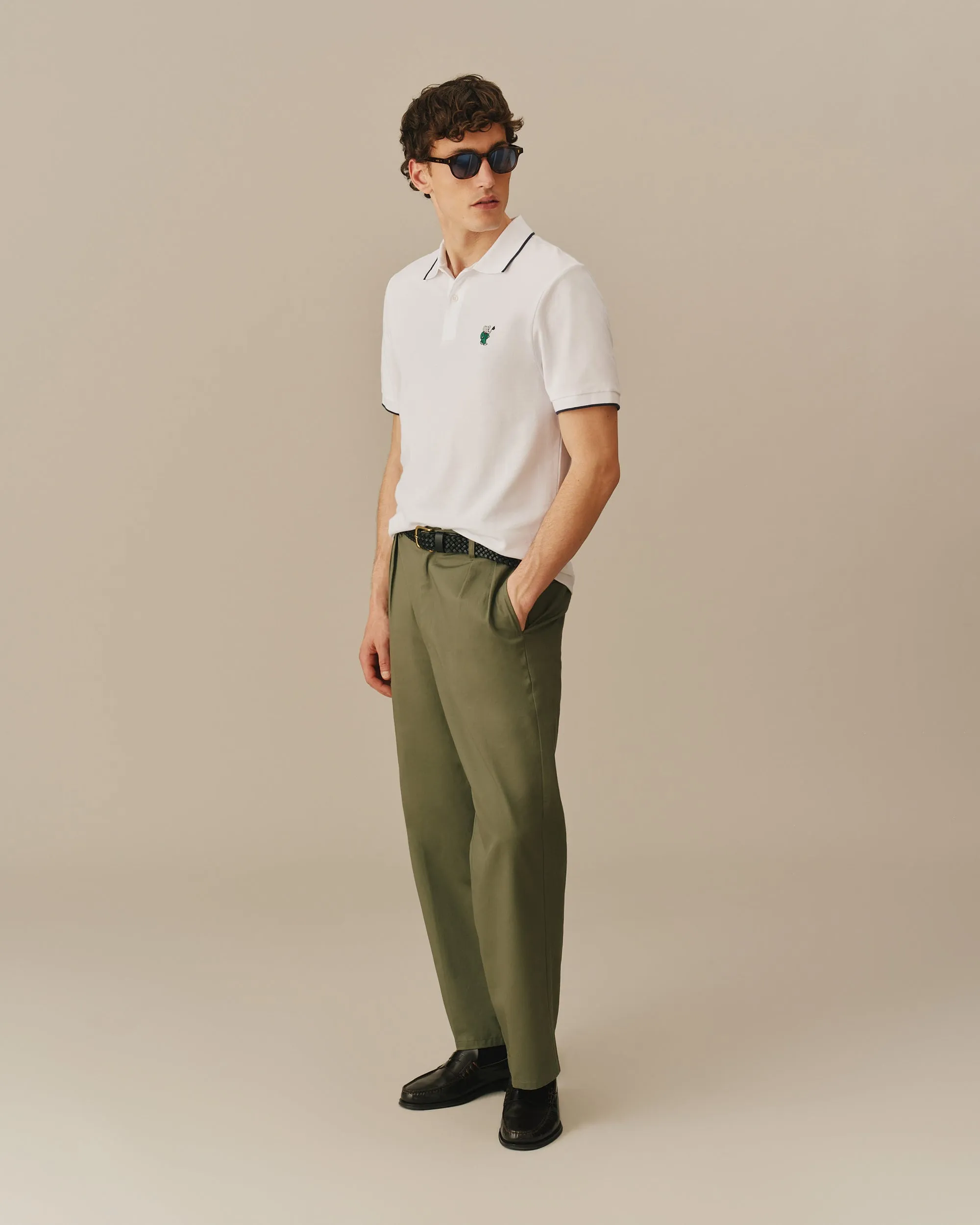 Men's Babar Pique Polo White sold by Rowing Blazers product image thumbnail 4
