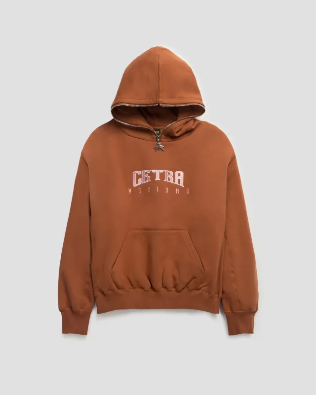 MARSH CHOCOLATE BROWN FACE ZIP HOODIE sold by Cetra Visions