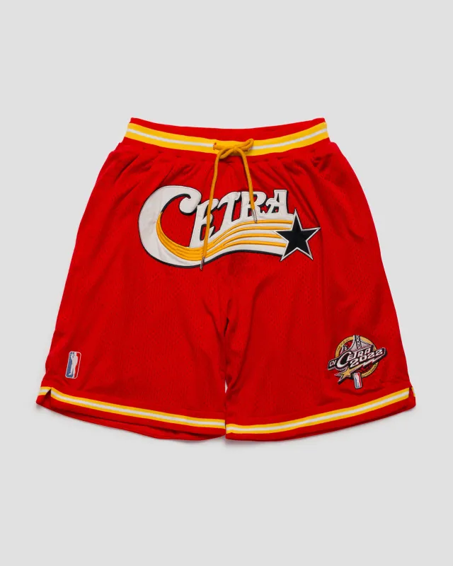 RED SWOOSH BASKETBALL SHORTS sold by Cetra Visions