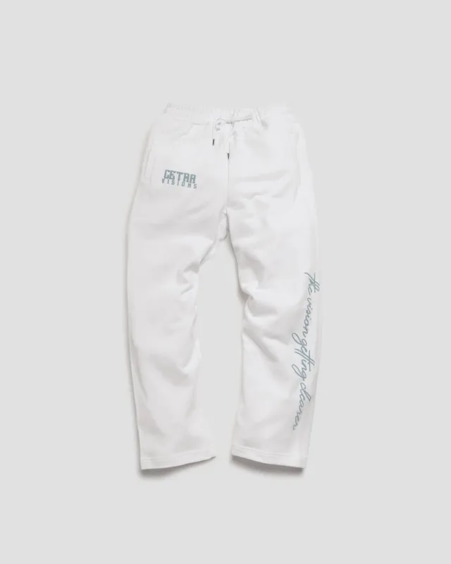 SIGNATURE WHITE & BLUE PUFF JOGGERS sold by Cetra Visions