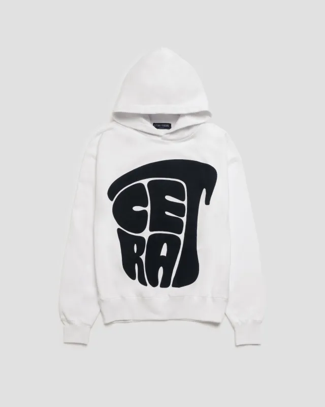 SIGNATURE WHITE & BLACK PUFF HOODIE sold by Cetra Visions