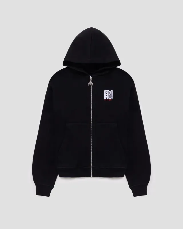 SUPERIOR BLACK ZIP HOODIE sold by Cetra Visions