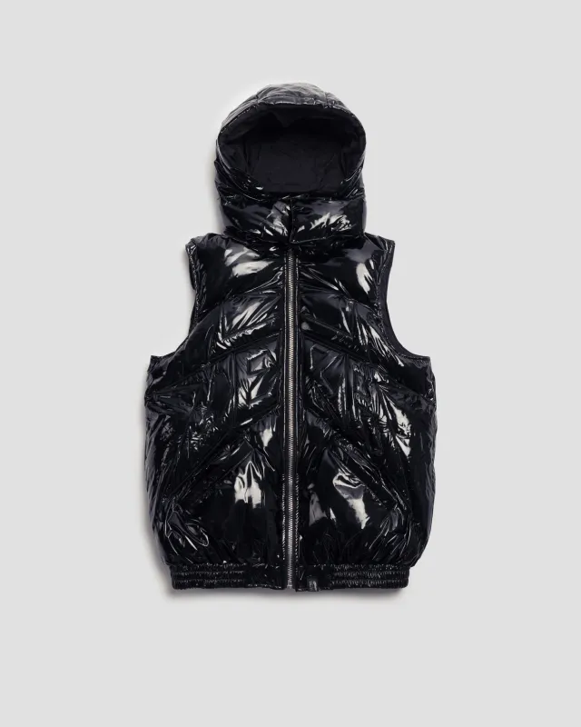 NOIR PUFFER GILET sold by Cetra Visions