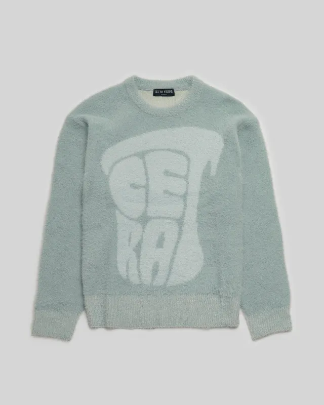 MELLOW BLUE FLUFFY SWEATER sold by Cetra Visions