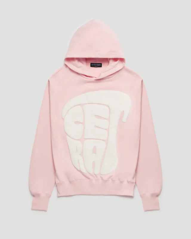 SIGNATURE PINK & WHITE PUFF HOODIE sold by Cetra Visions
