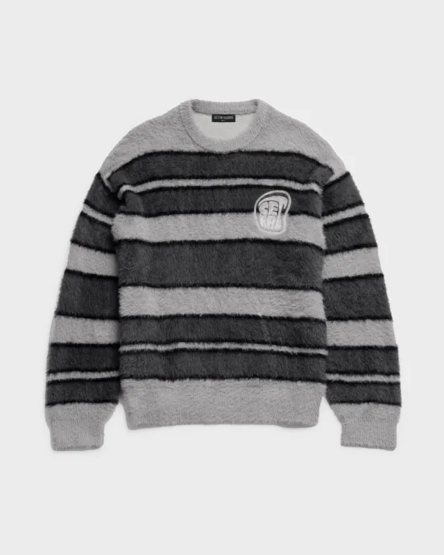GREY STRIPE KNITTED SWEATER made by Cetra Visions