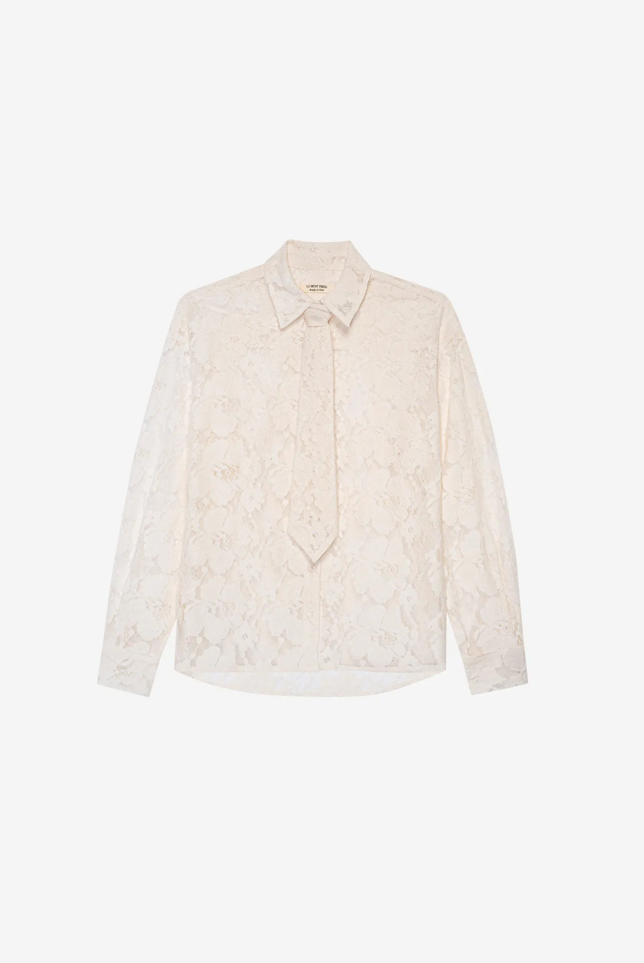 Jules Lace Tie Neck Shirt sold by Le Petit Trou product image thumbnail 2