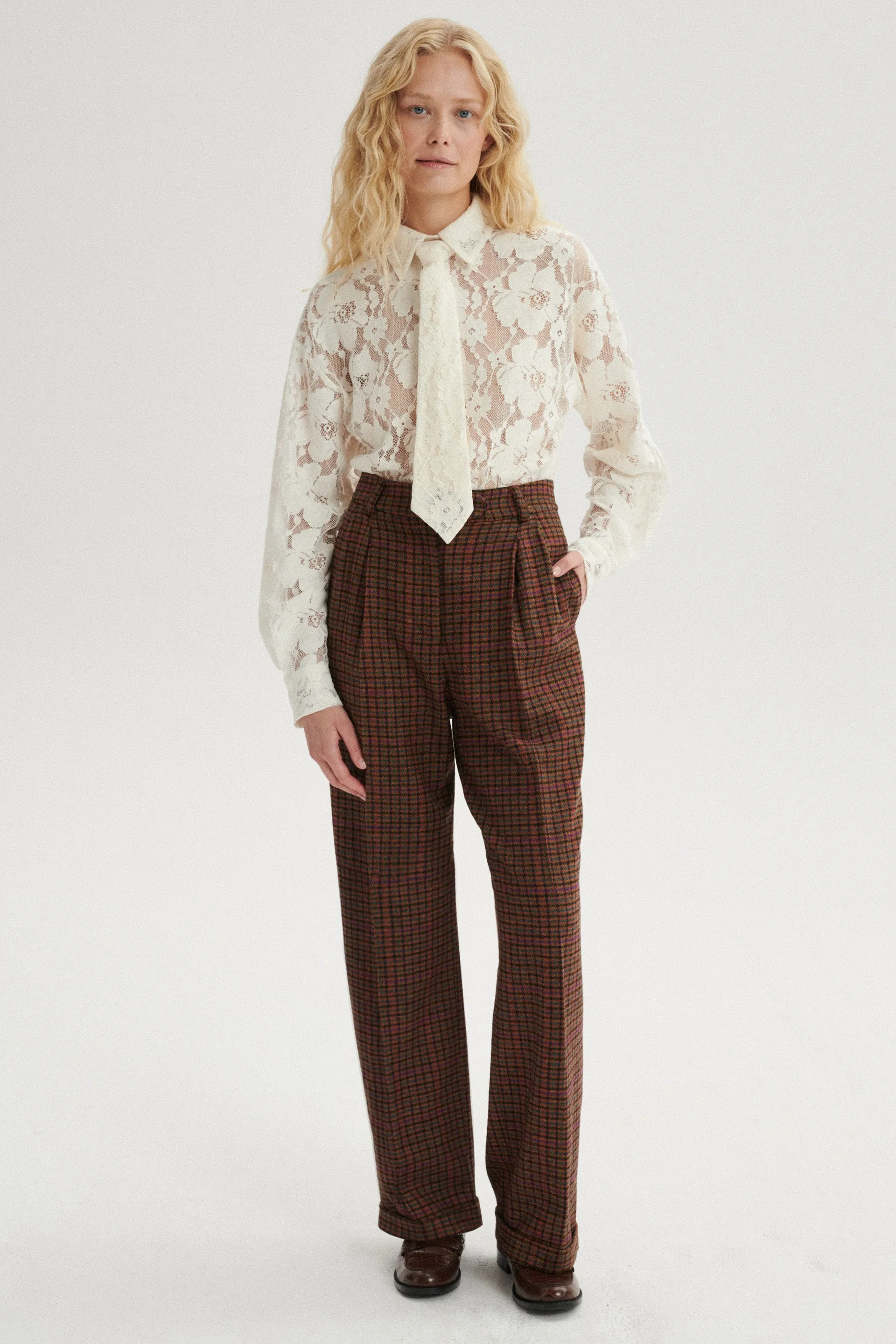 Jules Lace Tie Neck Shirt sold by Le Petit Trou product image thumbnail 3