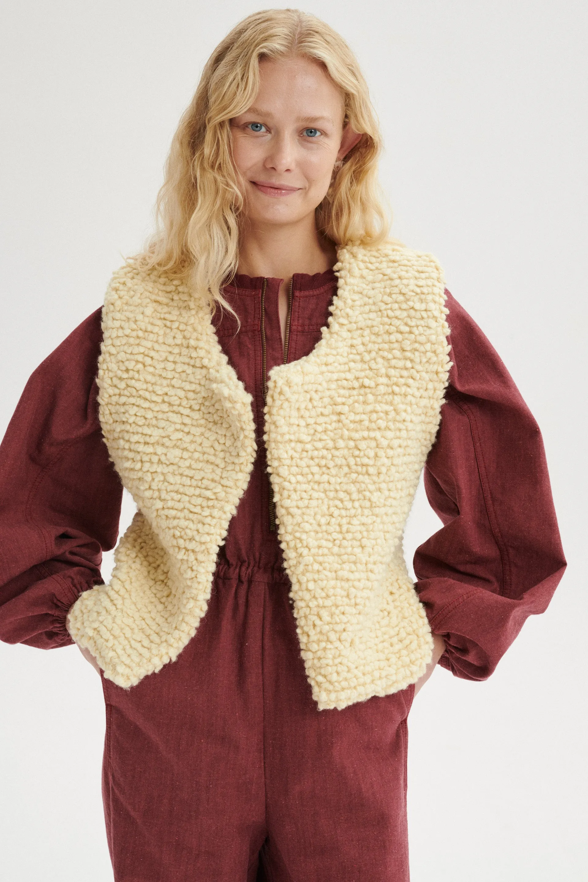 Evan Teddy Wool Vest sold by Le Petit Trou product image thumbnail 5