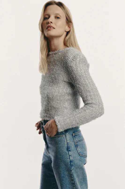 Marcello Sweater - silver sold by Le Petit Trou