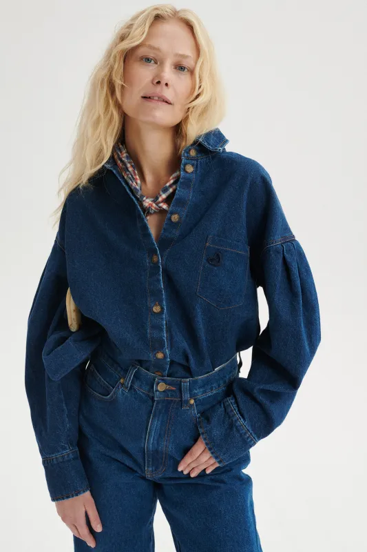 Carlos Oversized Denim Shirt sold by Le Petit Trou
