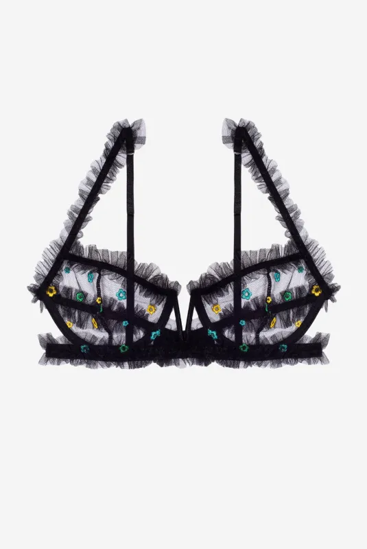 JARDIN V-shaped Underwire Bra made by Le Petit Trou