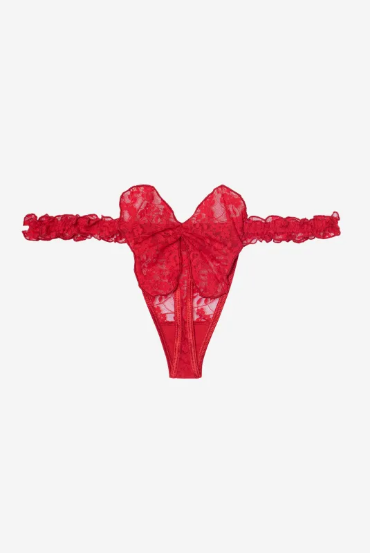 PAVOT ruffled thongs made by Le Petit Trou