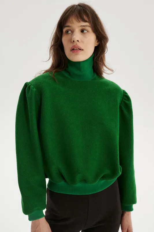 Timeo Organic Cotton Sweatshirt with Turtleneck sold by Le Petit Trou