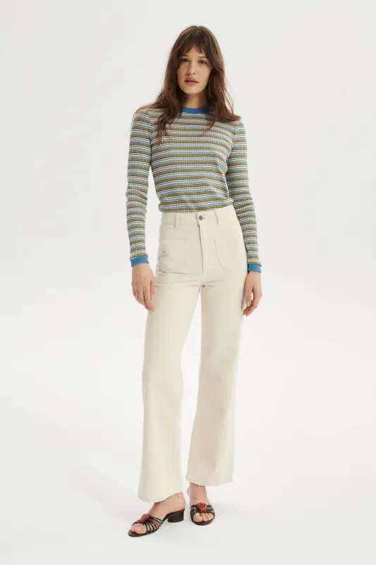 Florian High-Rise Flared Jeans With Front Pockets sold by Le Petit Trou