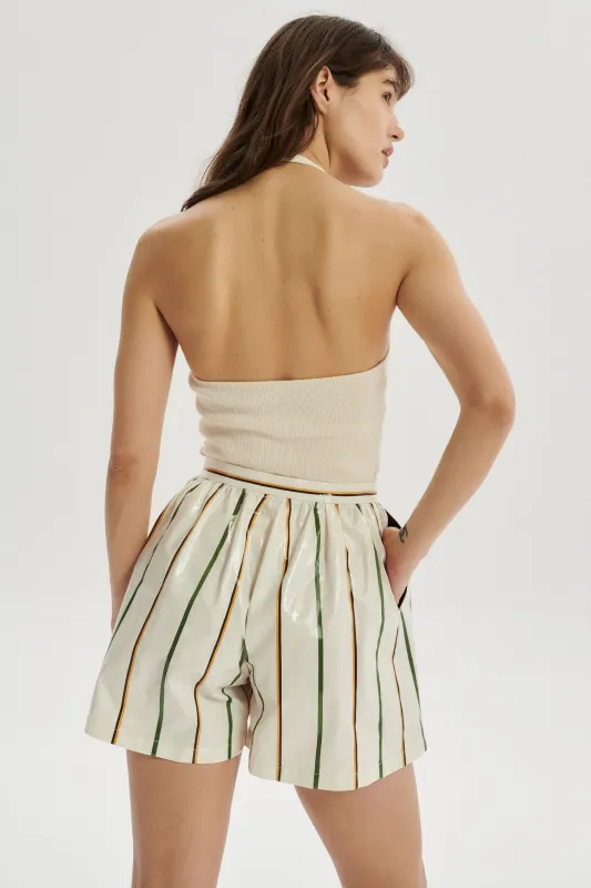 Gilbert Cotton Halter Top - cream made by Le Petit Trou