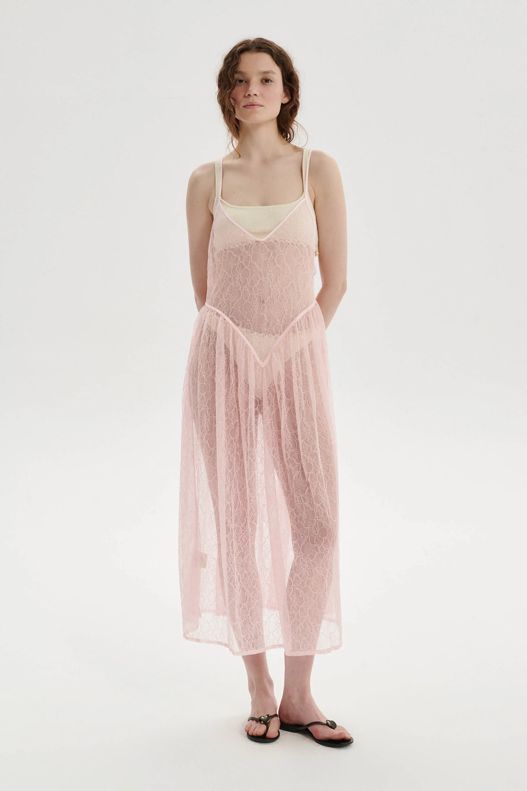 Roche Dress - pink sold by Le Petit Trou