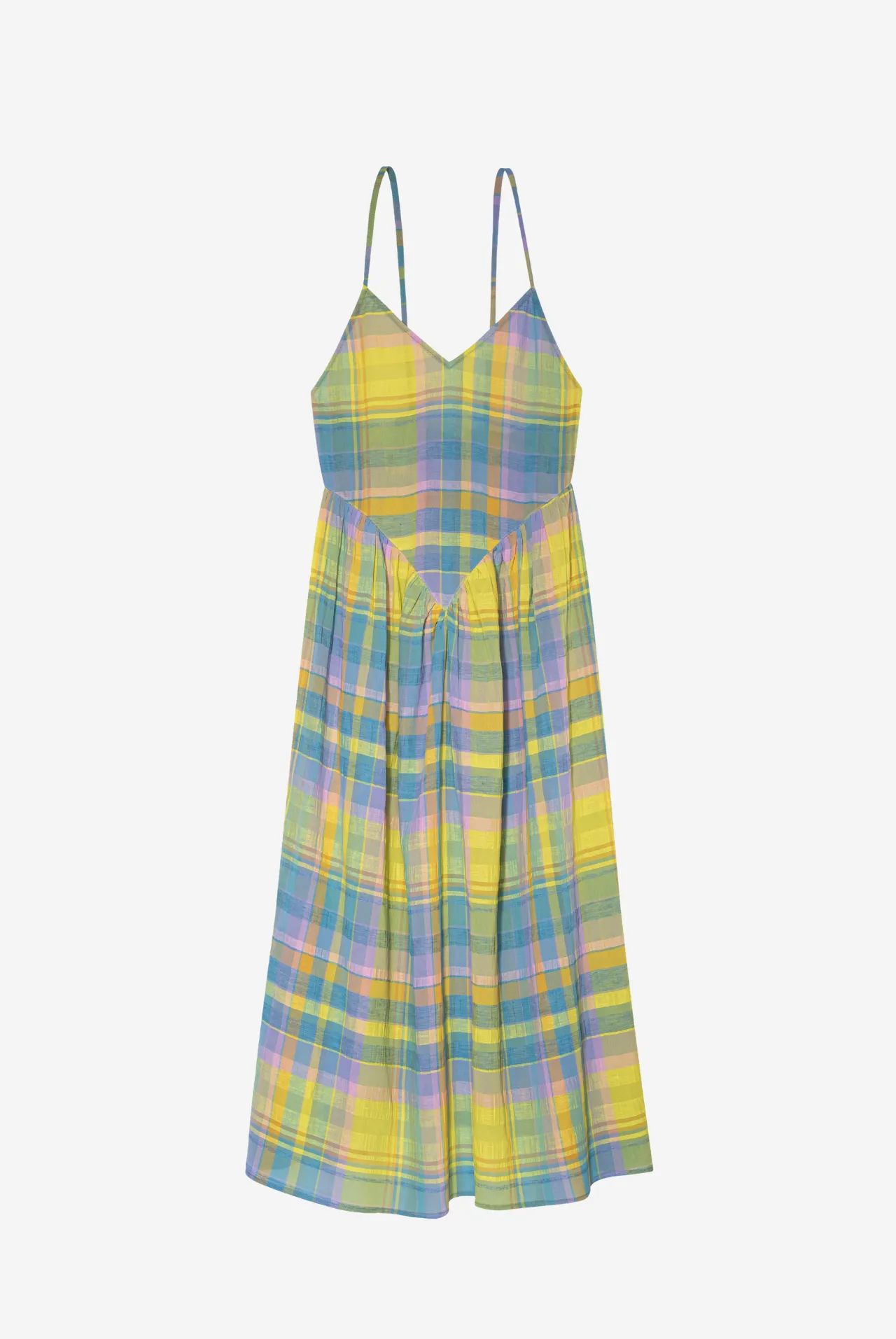 Roche Checked Dress - green sold by Le Petit Trou product image thumbnail 2