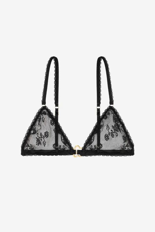 CÈDRE triangle bra with flower made by Le Petit Trou