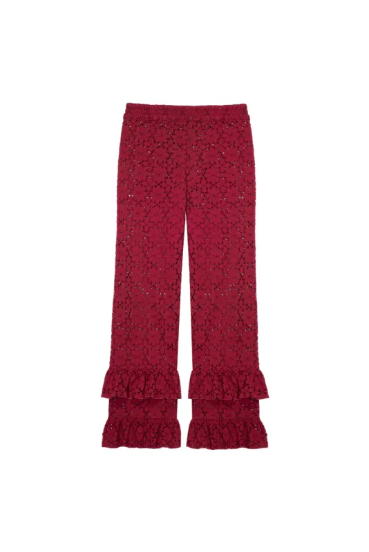 Malone Trousers - burgundy sold by Le Petit Trou