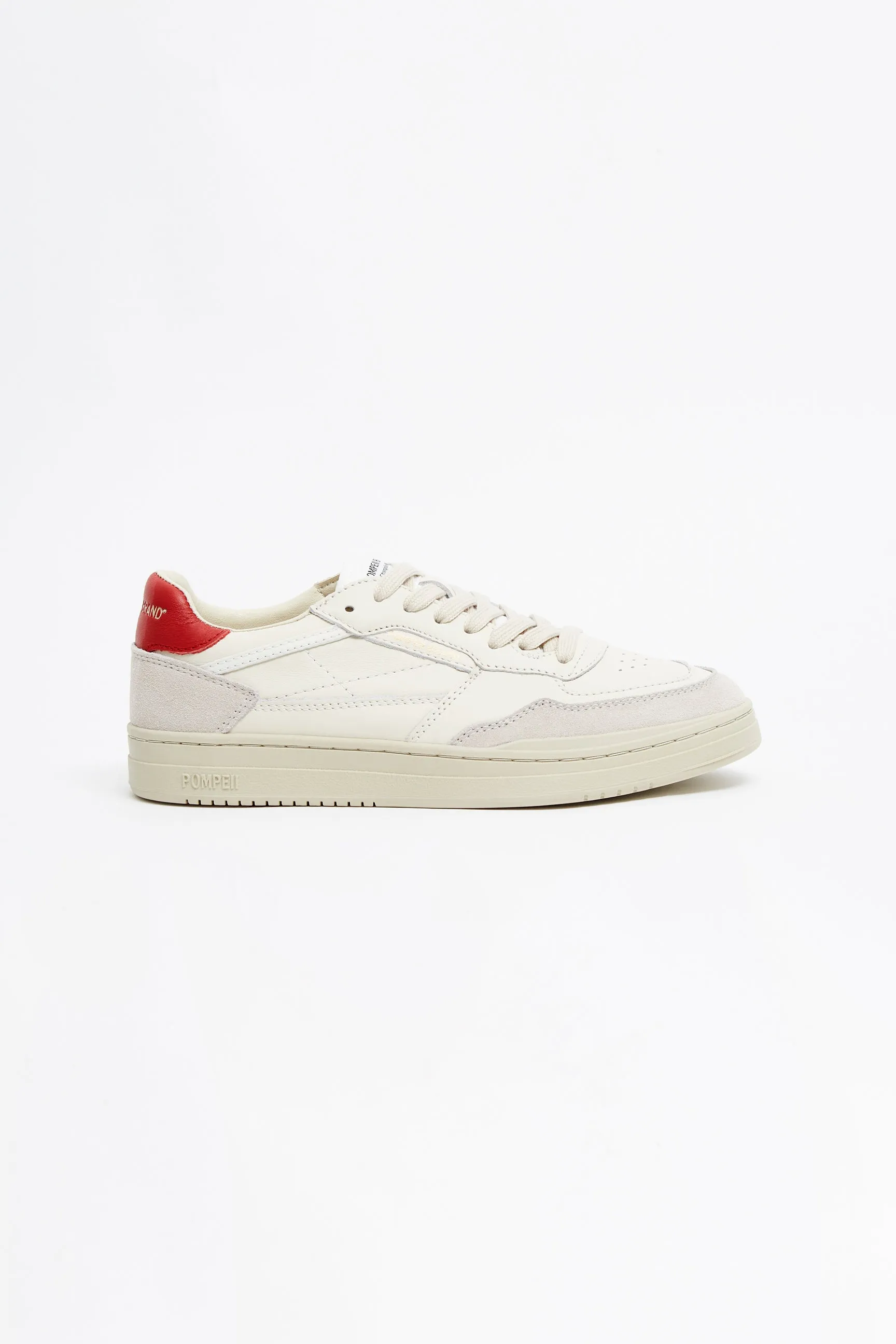 ELAN LEATHER ECRU RED sold by Pompeii