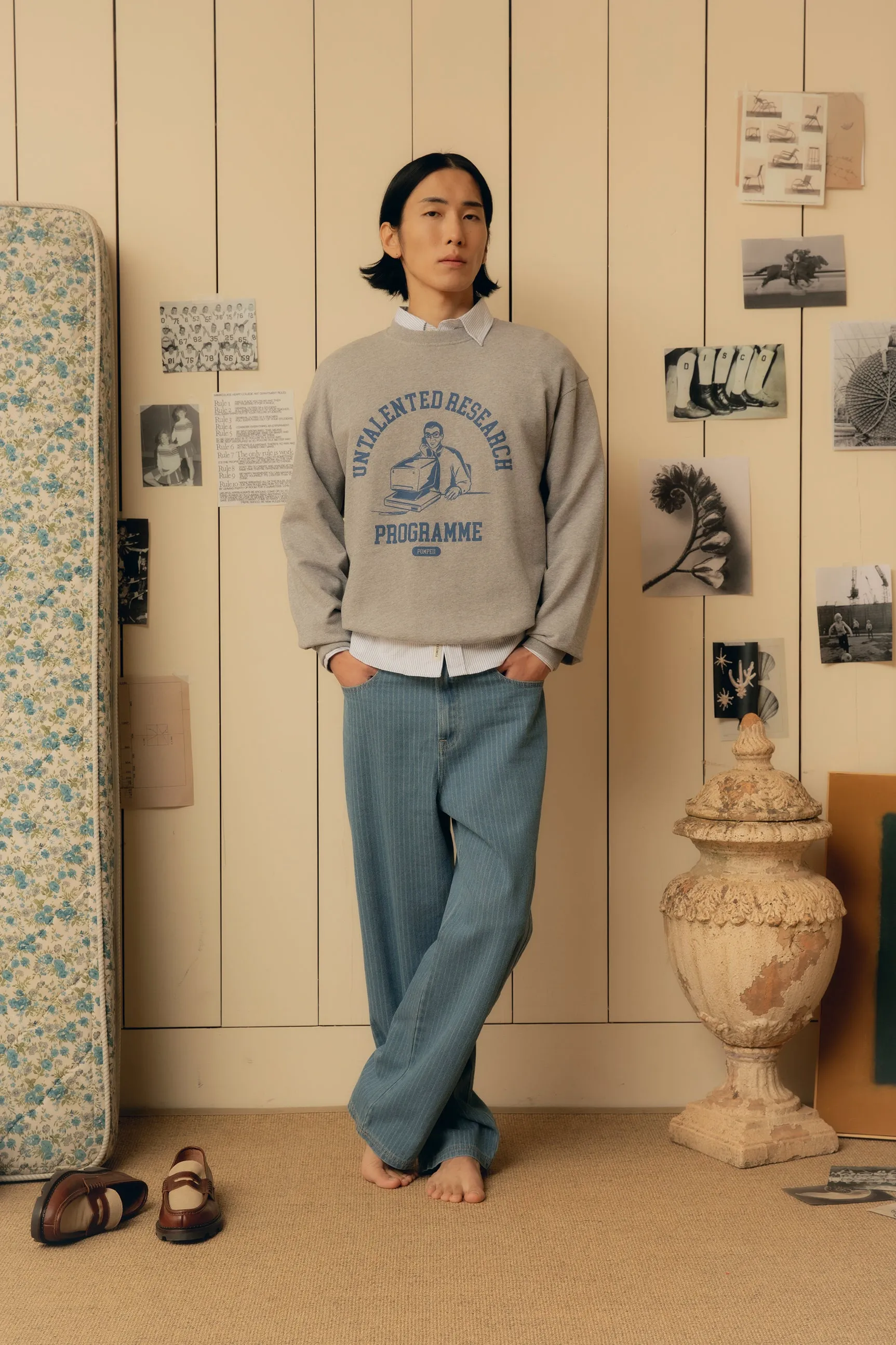 PROGRAMME CLASSIC GREY RELAXED CREWNECK sold by Pompeii product image thumbnail 2