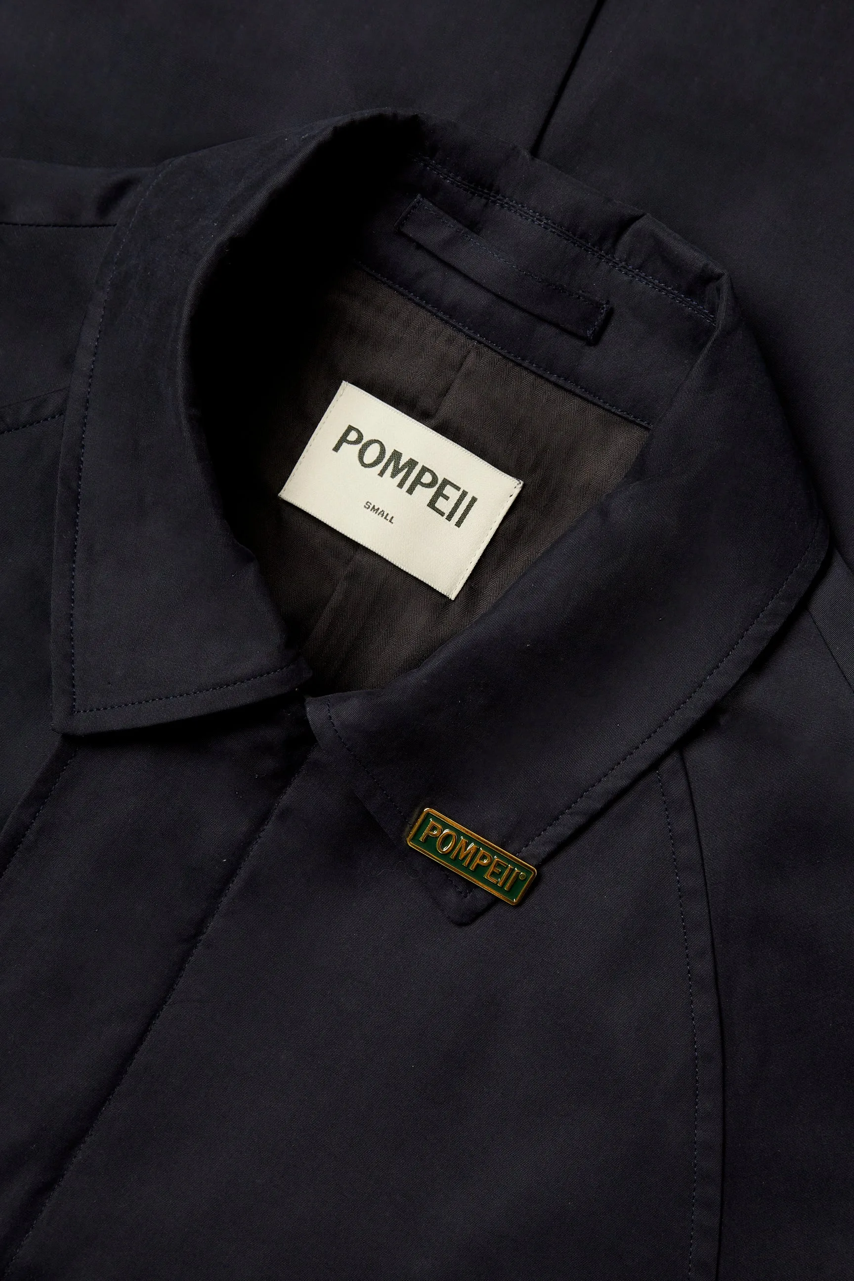 NAVY COTTON MAC COAT sold by Pompeii product image thumbnail 4